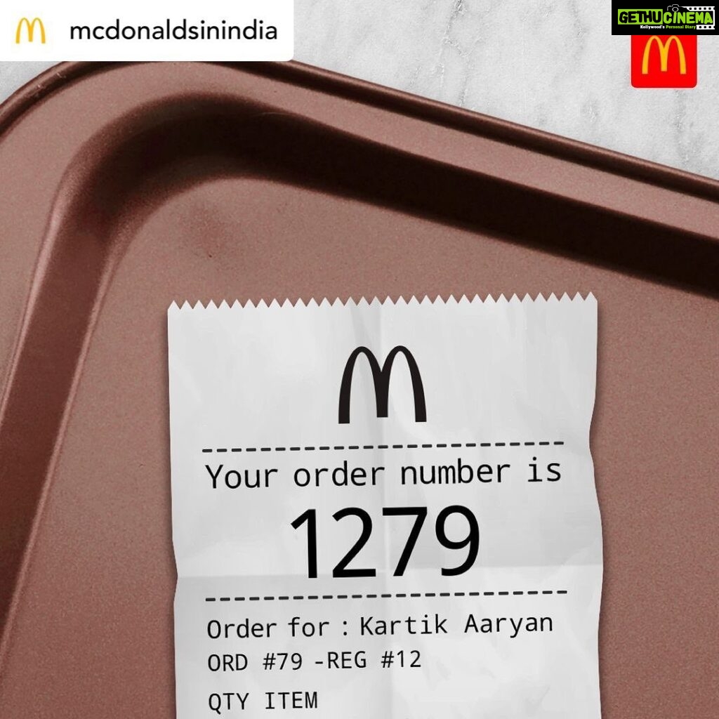 Kartik Aaryan Instagram - What should i order ? 🤔 #ComingSoon 😋 #Repost @mcdonaldsinindia Nothing much to see here, just another order for @kartikaaryan 😉. Guess what he’s getting. Drop your answers in the comments below. #McDonaldsInIndia #ImlovinIt #NewLaunch