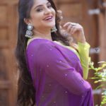Karunya Ram Instagram – 💚💜 
:
:
:
Wearing : @devnastitchingstudio 
Makeup : @makeoverbysamridhi_ram 
Pics : @vishnu_vcaptures 
:
:
#karunyaram #milkybeautykarunyaram Elements Resort