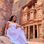 Karunya Ram Instagram – Woooo finally β
got to visit one of wonders of the world in my list (Jordan Petra )β€οΈβπΌπ€
:
:
:
#karunyaram #milkybeautykarunyaram #jordan #petra #wondersoftheworld #travel #vacation Petra, Jordan