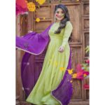 Karunya Ram Instagram – Life is the most colourful festival enjoy all the days with Happyness & joy 🌈✨💥🌟
:
:
Wearing : @devnastitchingstudio 
Makeup : @makeoverbysamridhi_ram 
Hair : @ambika_madam 
Jewllry : @rentingstoli 
Photography : @vishnu_vcaptures 
Location : @elementscelebratebangalore 
:
:
#karunyaram #milkybeautykarunyaram #actress #celebration #holi #viral #trending