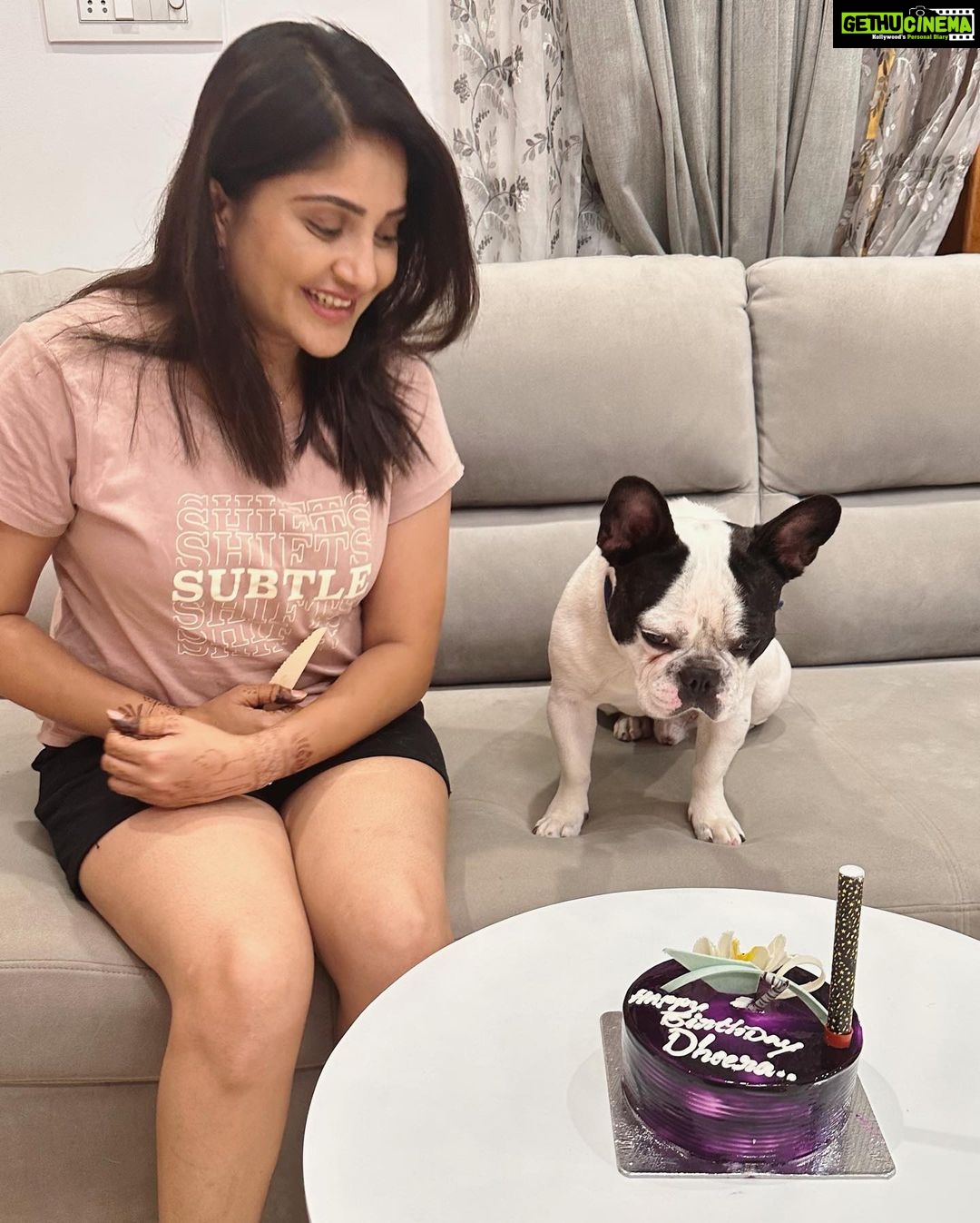 Karunya Ram Instagram - Happiest Bβday to u DHEERA Magu ππππβ€οΈπΆπ§Ώπππu turned 2 today loads of memories together wish u good health π€ : : #petstagram #bestpet #cutedogs #celebritydog #frenchbulldog #dheera #frenchbulldog #naughtylittleboy #canineclubofcubbonpark #cannineclubofbangalore Bangalore, India