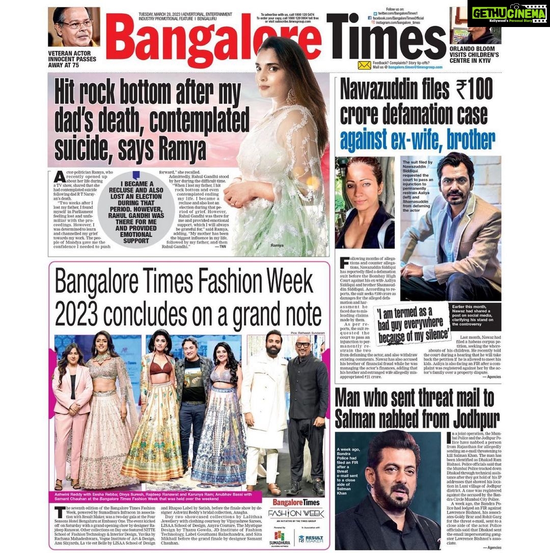 Karunya Ram Instagram - It is a challenge to be a showstopper when you walk the ramp Even if you are a celebrity, you have to do justice to the clothes you are wearing and the designer you are walking for…It feels great & thanks to @rajdeep.ranawat.official for designing me making me look more radiant & gorgeous🫰🏼thank you @timesfashionweek @bangalore_times for giving such a beautiful opportunity making it a successful event 🫰🏼🫶🏼💗🧿 : : #karunyaram #milkybeautykarunyaram #fashion #timesfashionweek #bangaloretimes #weeked #beauty #beautyful #gourgeous #pretty #trending #viral