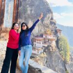 Karunya Ram Instagram - Tiger nest monastery one of beautiful place in Bhutan 🥰 Paro Taktsang Temple 'Tigers Nest'