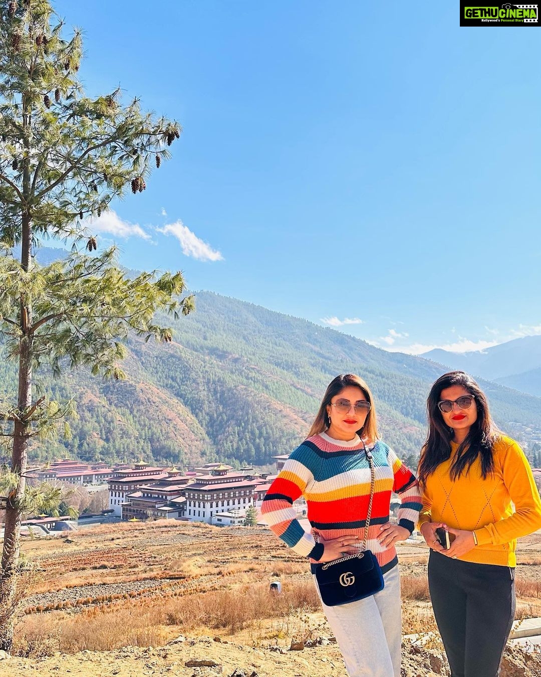 Karunya Ram Instagram - A vacation is having nothing to do and all day to do it in 🤗💐🎊 : : : #bhutan #travel #vacation #karunyaram #samridhiram #sisterlove #buthantravel Thimphu, Bhutan