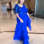 Karunya Ram Instagram - Thnk u for tis beautifull & my fav colour ruffle saree @laxmikrishnaofficial 💙💙💙 was waitin to do a reel for this beautiful song from the movie #banaras : Wearing : @laxmikrishnaofficial : : @officialjoshapp @joshapp.kannada : : #karunyaram #milkybeautykarunyaram #blue #indowestern #fashion #viral #trendingreels #meta Sheraton Grand Bangalore Hotel at Brigade Gateway