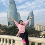 Karunya Ram Instagram - When you leave a beautifull place,you carry it with you wherever you go.♥️🇦🇿 : : : #karunyaram #samridhiram #azarbaijan #baku #vacation #instagood #sisters #love #memories #beautiful #country #meta #actress #traveler #burberry #karllagerfeld #underarmour Baku, Azerbaijan
