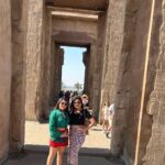 Karunya Ram Instagram - My best memories are the ones we make togather ♥️🥰🤗 : : #karunyaram #samridhiram #sisters #bonding #love #memeories #vacation #egypt Temple Of Kom Ombo