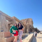 Karunya Ram Instagram - My best memories are the ones we make togather ♥️🥰🤗 : : #karunyaram #samridhiram #sisters #bonding #love #memeories #vacation #egypt Temple Of Kom Ombo