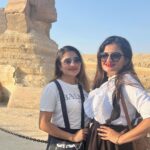 Karunya Ram Instagram - A sister in a friend will come n go but a friend in sister will always remain 🤗😍♥️🥰 : : #karunyaram #samridhiram #sisters #love #forever #cute #bonding #life #vaction #egypt #peramids Cairo, Egypt
