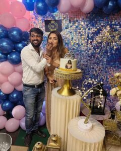 Karunya Ram Instagram - ♥️🧿🎊 wit am my people 🤘🏼
:
:
#karunyaram #milkybeautykarunyaram #actress #birthday #august10