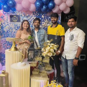Karunya Ram Instagram - Bday celebration wit Spl people to see al of them keep swiping right ♥️♥️♥️🧿
:
:
Wearing : @ikarunya 
Decore : @gs_events20 
Place : @drinkndine_blr 
:
:
#karunyaram #milkybeauty #birthdaygirl #crlebration
