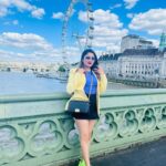 Karunya Ram Instagram - 💜💛🖤💚 London Eye