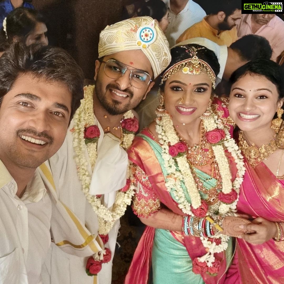 Kavitha Gowda Instagram - Happy married life to this beautiful couple @rashmiprabhakar_official @nikhilbhargav.91 , ❤️❤️ Łódź of love