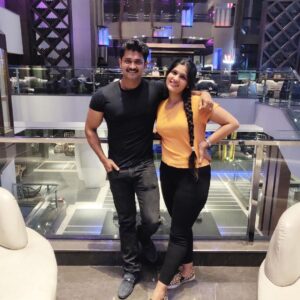 Kavitha Gowda Instagram - #familydinner ❤️❤️ 
After longtime 

@chandan_kumar_official 
@monisha.7 
@asha.ramanuja2