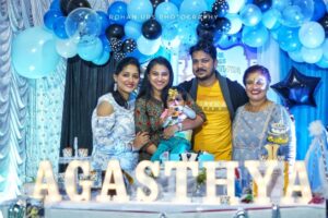 Kavitha Gowda Instagram - Happy birthday AGASTHYA . 

On this occasion we had the pleasure of meeting this cutie pie 
@dhanrajcm_official & 
the beautiful 
@shalini_dhanraj. 

The pandemic had distanced friends and family and I’m thinking distance is good for our safety yet it’s been nearly 2 years we are all living with this virus around . Hoping for a better life for all of us … 🤞🏻
 
Thankyou for having us over Łódź of love to all of you …