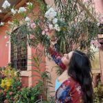 Kavya Thapar Instagram – In conversations with flowers 🌺
