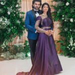 Keerthi Pandian Instagram - 🕺🏻💃🏾 Ashok Selvan Suit @vivekkarunakaran_official Keerthi Pandian Dress @maisontai MUAH @vurvesalon @danam_mua #AshoKee🔥 Feathers A Radha Hotel