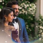 Keerthi Pandian Instagram - 🕺🏻💃🏾 Ashok Selvan Suit @vivekkarunakaran_official Keerthi Pandian Dress @maisontai MUAH @vurvesalon @danam_mua #AshoKee🔥 Feathers A Radha Hotel
