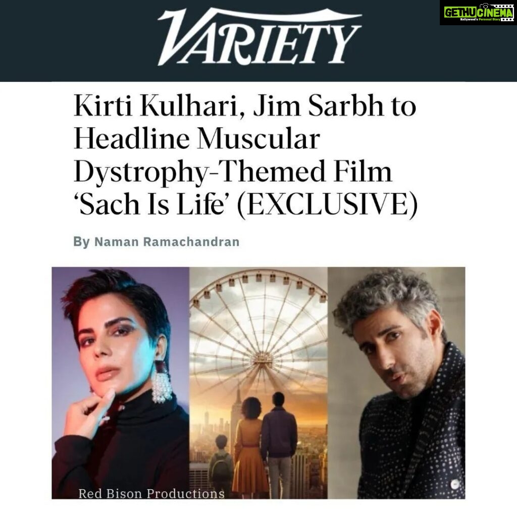 Kirti Kulhari Instagram - Absolutely thrilled and excited to share with you all, the announcement of this very special film! #sachislife. ❤️ It’s become super close to my heart in the last 4-5 months and I have recently met the real family #munshifamily. I just can’t wait to share this incredibly inspiring and beautiful true story. @variety @namanramachandran @mulberry_media @jimsarbhforreal @redbisonproductions @sachislifemovie @thescientistfilmmaker