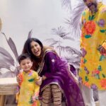 Kishwer Merchant Instagram - Ofcourse we had to do a reel on babas 1st playback song in a Punjabi Film Rabb di Mehr which released yesterday ❤️ My outfit @theloom.in Also all the bestest @kashishr_ , hoping for a super duper hit , heard all good things ❤️