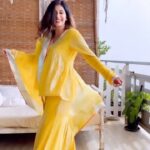 Kishwer Merchant Instagram - Looking like a Sunflower 🌻 Outfit @theloom.in