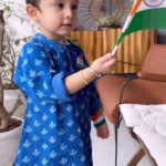 Kishwer Merchant Instagram – This little heart of mine celebrated Independence Day in school today .. they were suppose to dress up as the Colors of the Indian  Flag .. 
I know it’s Saffron , White and Green but right from my childhood the Ashok chakra has really fascinated me , I feel it just completes our Flag.. and so I dressed him up as that ❤️🧿