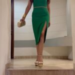 Krishika Lulla Instagram – Kindness 
Loaning someone your strength instead of reminding them of their weakness #justforreels #justsmile #krishikalulla 
Makeup @makeupbyjyotisaluja 
Dress @elisabettafranchi 
Bag @bottegaitalica 
Shoes @gucci