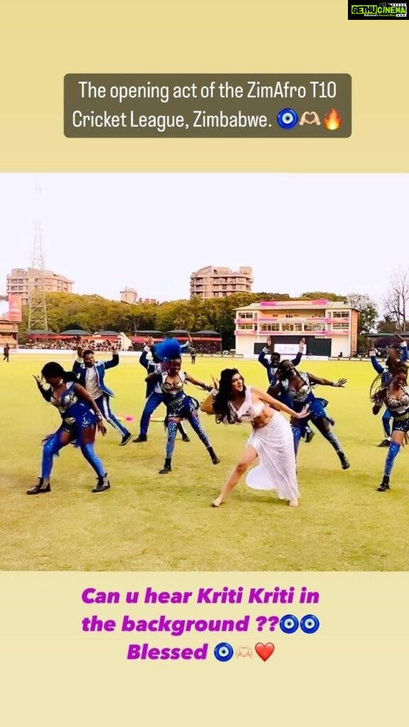 Kriti verma Instagram - When u r the Chosen One for the Opening Act of ZimAfro T10 Cricket League🥰🔥🌎🧿 Representing India in Zimbabwe , coming live in more than 110 countries is a big honor for me. I hope to continue my good work and make u all proud 🙏🫶🏻❤️ #kriti #kritiverma #dance #performance