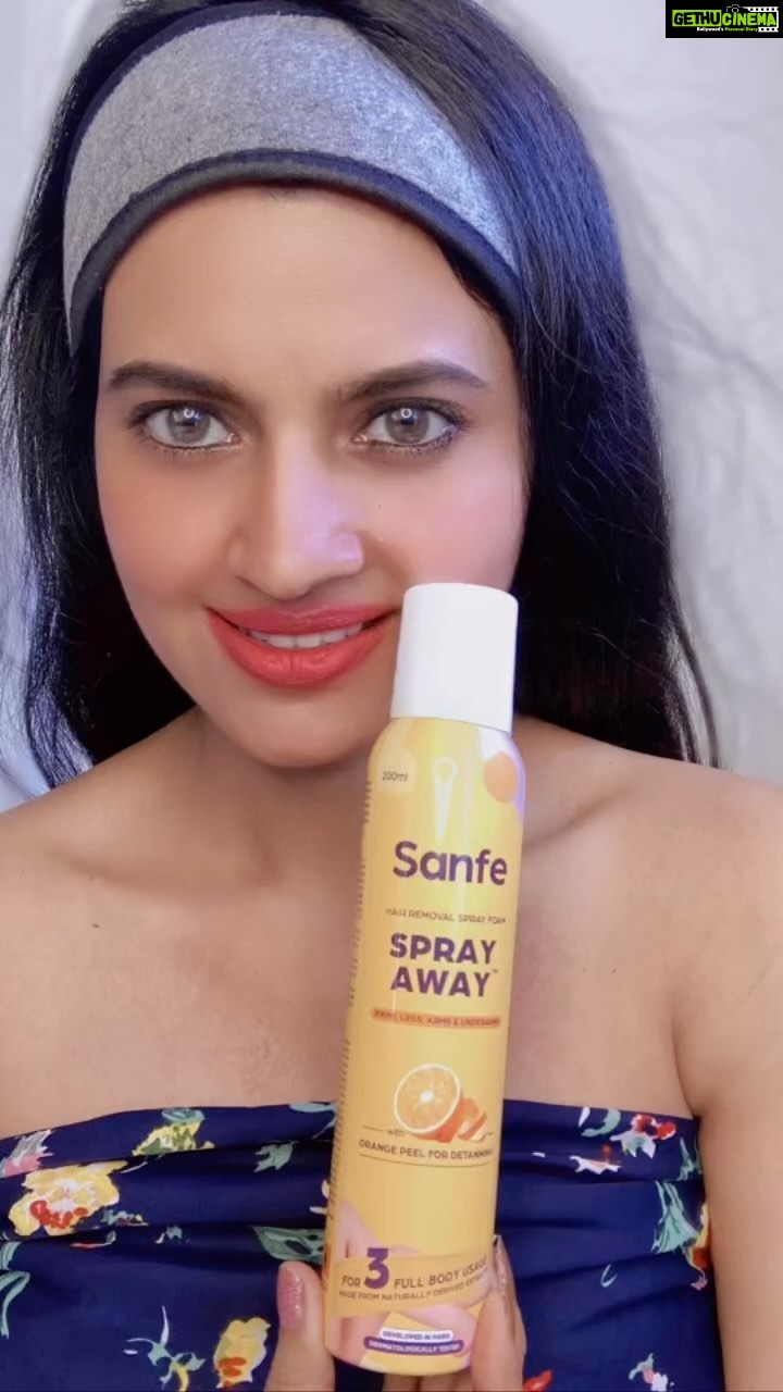 Leslie Tripathy Instagram - @sanfeindia hair removal spray quickest way to remove hair from bikini, hand leg area in 10mins after spraying #ad #sanfe #hairremovalspray #amazonfinds #fashioninspa #affordablefinds #sanfehairremovalspray #hairremoval #recommendations #hairremovalfoam #dermatologicallytested #detanning #hairremove Mumbai, Maharashtra