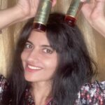 Leslie Tripathy Instagram - #ad @pramukh_hair_oil Best results for ✅Alopecia Patches, ✅Encourages fresh hair growth, ✅Stops greying of hair ✅Cures insomnia Mumbai, Maharashtra