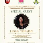 Leslie Tripathy Instagram – @samiyashaikh04 a dynamic student of psychology department from @aatman.icri @icriindia has invited me to a wonderful event for #mentalhealth . I am looking forward to “Celebrating Every Mind towards Inclusion” ICRI,MIDC