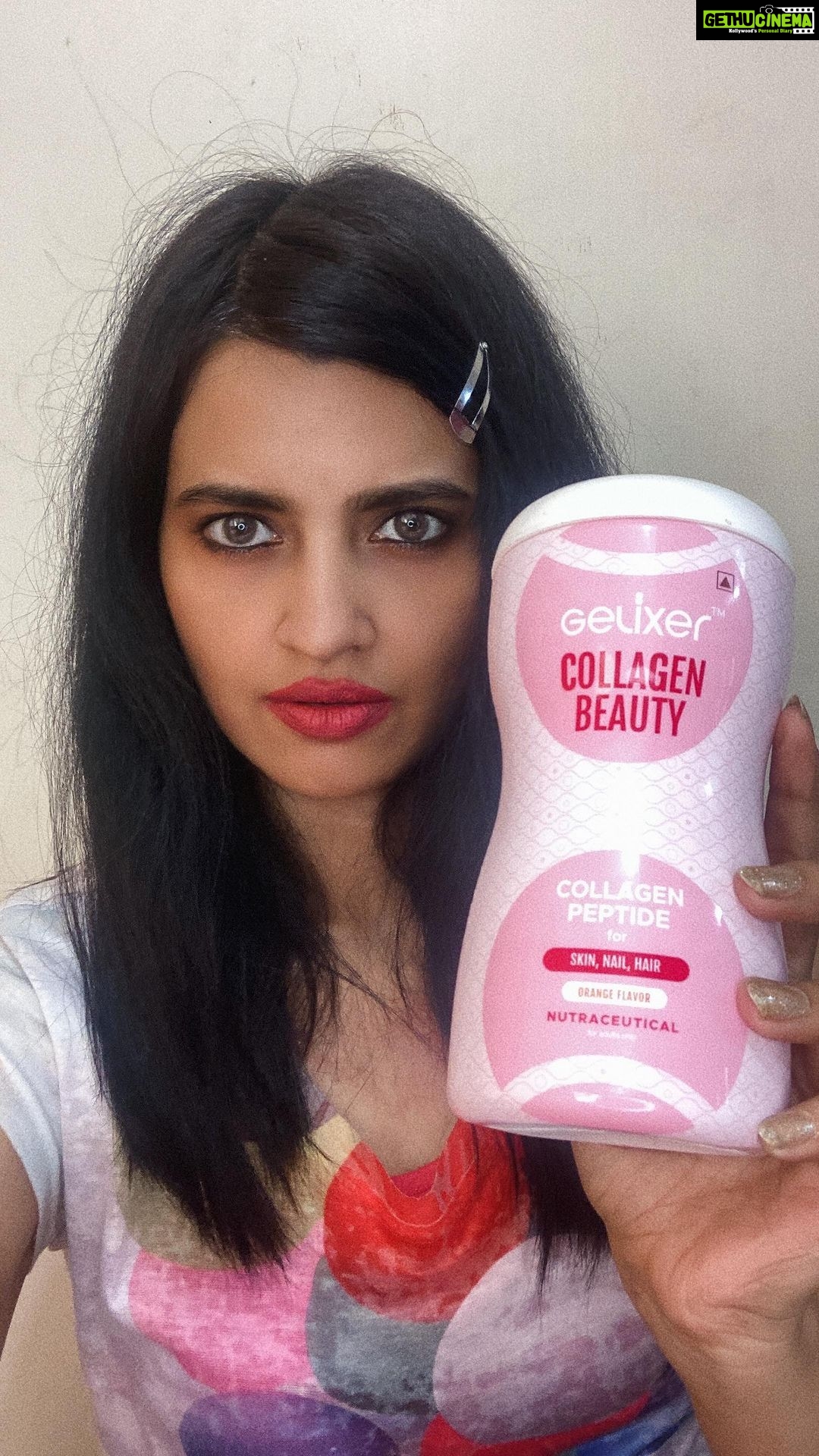 Leslie Tripathy Instagram - @gelixer.collagen #ad Japanese health drink nourishes hair nails skin #skincare Mumbai, Maharashtra