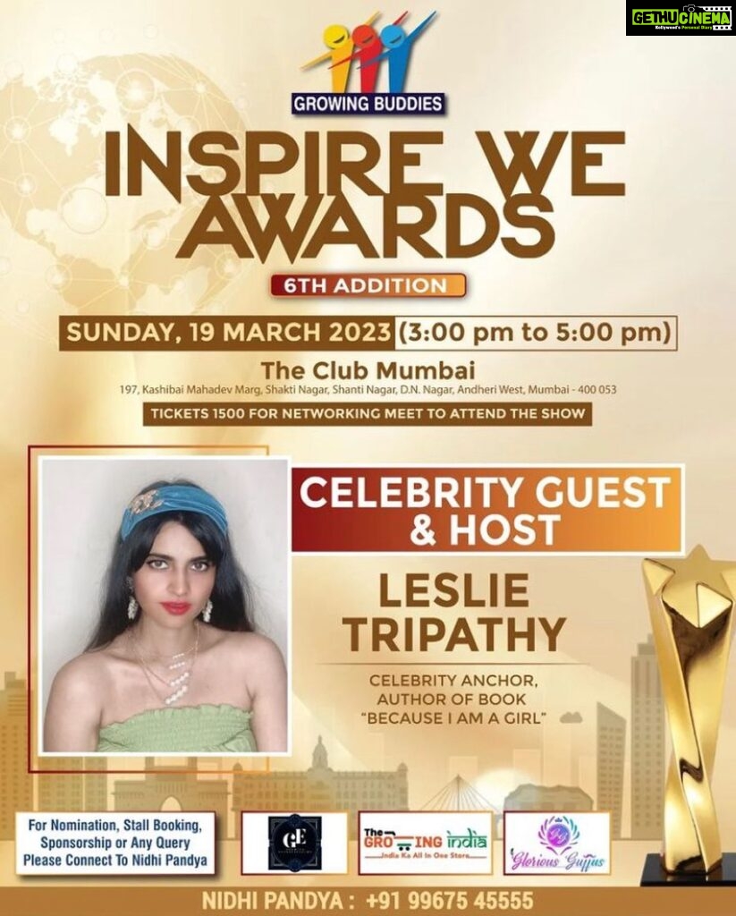 Leslie Tripathy Instagram - Anchoring @nidhi_pandya5555 event on #march19