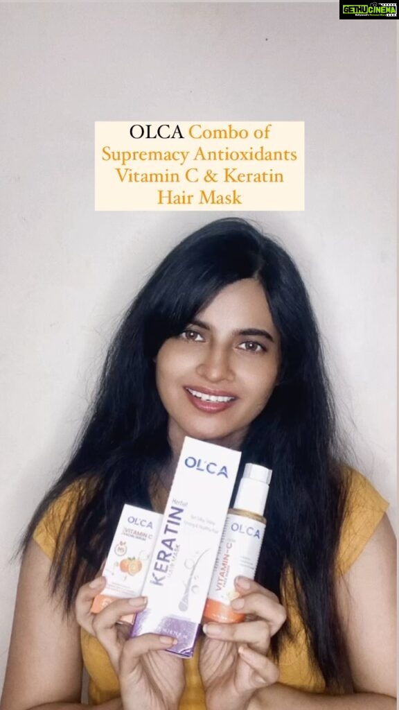 Leslie Tripathy Instagram - @get_olca vitamin-C face wash, serum and keratin hair mask supreme combo is a must try 1-Vitamin C Face Wash is a type of cleanser that contains vitamin C an antioxidant that can help to protect the skin from damage caused by free radicals. Promotes youthfulness for aging skin by stimulating skin cells while reducing blemishes. 2-The OLCA Vitamin C Serum type of skincare product transforms dull, dehydrated complexions and leaves your skin beautifully radiant. Increase elasticity in the skin and can be used to protect and nourish skin. 3-The OLCA Keratin Hair Mask is made from selective natural sources from our nature our perfect formulation helps rebuild the hair’s natural protective layer from the inside by increasing the hair thickness of each strand. This gives a fuller appearance and replaces lost protein. Increases smoothness and elasticity with its moisture-binding abilities. Multifunctional and strengthening protein that helps your damaged hair turns over a new leaf. #olca #keratinmask #hairmask #vitamincserum #vitamincskincare #vitaminclub #leslietripathy #olca_gett #ad Mumbai, Maharashtra