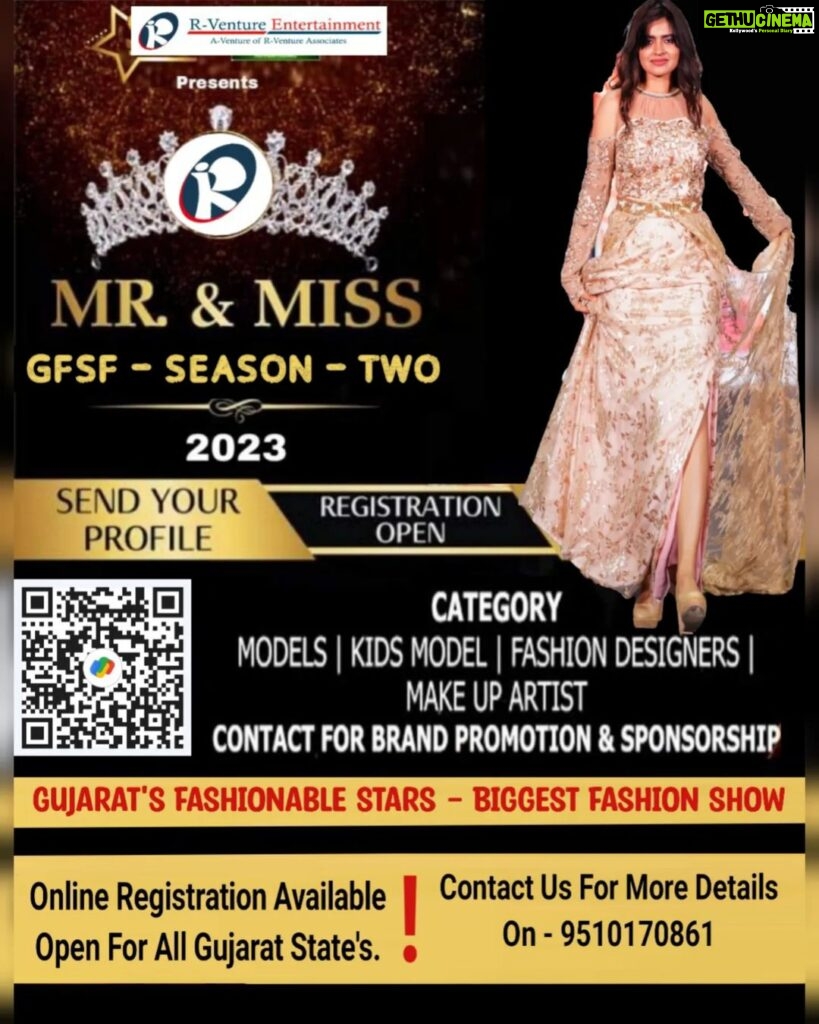 Leslie Tripathy Instagram - Gujarat's Fashionable Stars Fashion Show 2023. Coming Soon Hurry Up Get Registration Done ✅👍 Call Up On 9510170861 Vadodara, Gujarat, India