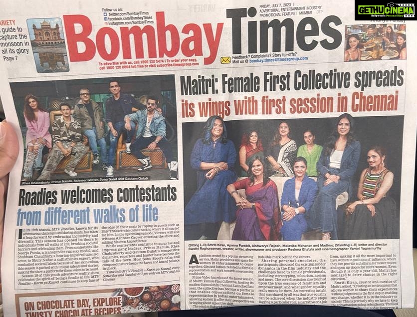 Madhoo Instagram - @bombaytimes Don't miss the new, exciting session of @Maitri_PrimeVID, where real conversations about female representation in cinema & the stories that connect us all unfold! Catch us on the latest session https://youtu.be/G6ZPAE9RMlU #MaitriByPrimeVideo #WomenSupportingWomen #BreakingBarriers @aparna1502 @smritikiran @whatiswat #ReshmaGhatala @aishu_dil @MalavikaM_ @yaminiyag