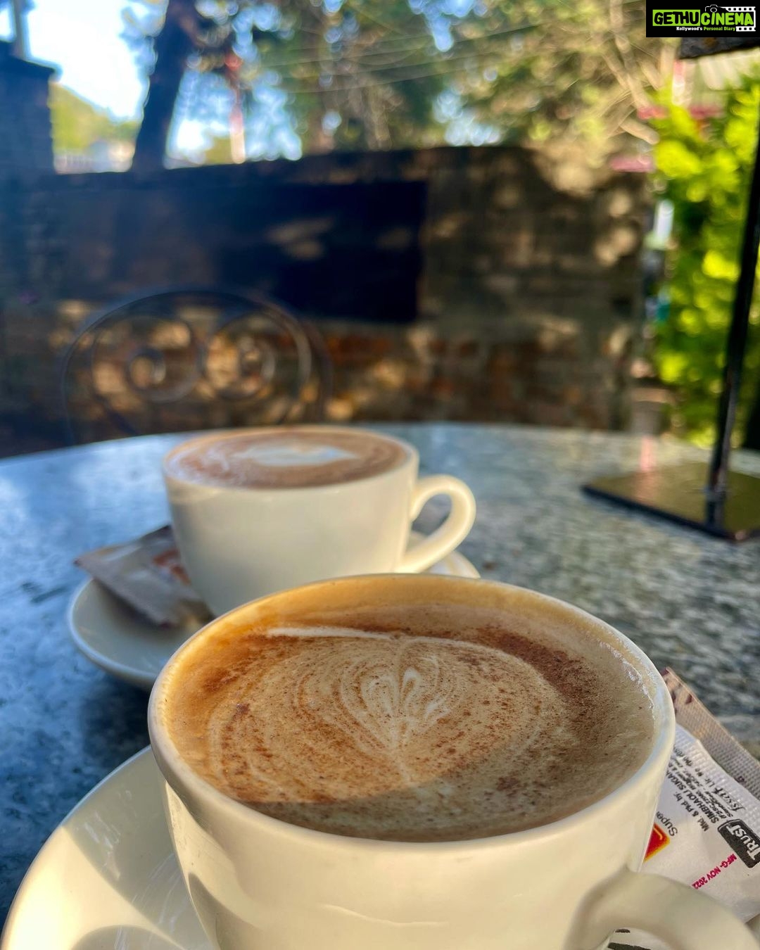 Madhurima Roy Instagram - Hot cuppa, warm winter sun and my furry friends. Couldn’t complain 🙃 Bhimtal Hill Station