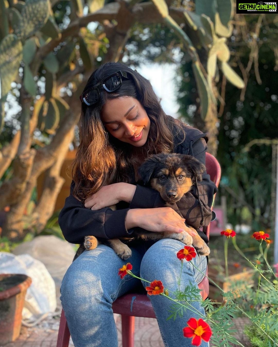 Madhurima Roy Instagram - Little su-paw star on set 🐾✨