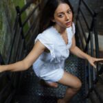 Madhurima Roy Instagram - Feeling so brave wearing white this monsoon #2 ⛈ .. Lensed by @the_little_lens Bandra