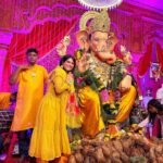 Madhurima Tuli Instagram - GANPATIBAPPAMORYA ❤️🙏🏼 For 7 yrs we’ve kept Ganpati. This year we were planning but couldn’t. Hopefully next year Bappa will grace his blessings in our house 🙏🏼 #andhericharaja #ganapatibappamorya
