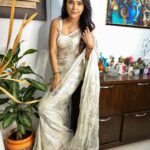 Madhurima Tuli Instagram - Piya tose Naina lage re.. 🫶🏼🤍 #sareelove #momssaree #love #white #peace