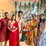 Madhuurima Instagram - High vibrations on his Spl day. Thank you god for fulfilling everyones wishes who are aligned with their purpose. . Keep the blessings coming ❤️. Happy birthdayGAMPU ❤️❤️ Styled by @litittlepuffsofhappiness @styleitupwithraavi outfit @masumimewawallaofficial