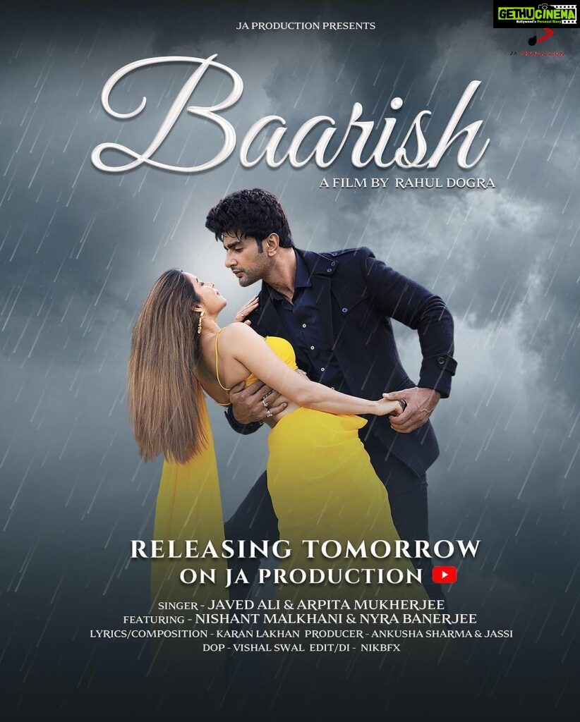 Madhuurima Instagram - BAARISH aane wali hai💕🌧️⛈️☂️💕 It's time for the biggest monsoon love song of 2023. Get ready to be charmed on #ja_production_official bringing you #Moremusictogether ❤❤❤ Cast - @nishantsinghm_official @nyra_banerjee Singer - @javedali4u @arpitamukherjeesinger Lyricist & Composer - @karan_lakhan_music Director : @rahuldogra.official Dop - @vishalswalofficial Edit/DI-@nikbfx Producers - Ankusha Sharma & Jassi Production - @ja_production_official Hair by - @azruddin_hairstylist Make up - @shanawazhashmi5 #Baarish releasing Tomorrow on @japroduction_official youtube channel. Like || Share || Comment