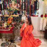 Madhuurima Instagram - He’s so cute 🤗🤗🤗🤗 Orange outfit by @rivaajclothing