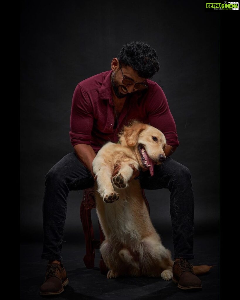 Mahendran Instagram - “Happy 1st Barkday to my fur-ever son @mroscar29 ! 🐾 Your unconditional love fills my heart with joy every day🧿🤞. Here’s to many more years of tail-wagging happiness together💕!Dadda loves u sooo much ❤💯 #HBDOscar #oscar #Mahendran #maheoscar Thank you so much @elan_cinemo bro 📸 Studio @njstudios_7159 na 😘 India