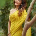Mahima Nambiar Instagram - Chandramukhi 2 promotions 🤍 Wearing: @studio149 Photography: @camerasenthil #chandramukhi2 #sareelove #yellow #yellove #promotions