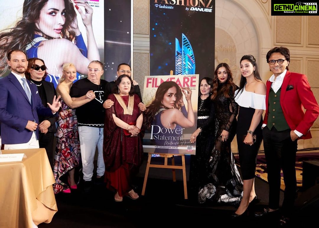 Malaika Arora Instagram - At the press conference for #FashionzByDanube with Dubai's Real Estate Tycoon @rizwan.sajan Dubai's First FashionTV Branded Residences by @danubeproperties , Launching Soon! Stay tuned for more