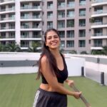 Malavika Mohanan Instagram – Today’s arm workout ft. 🦯 
🐼 💪🏻