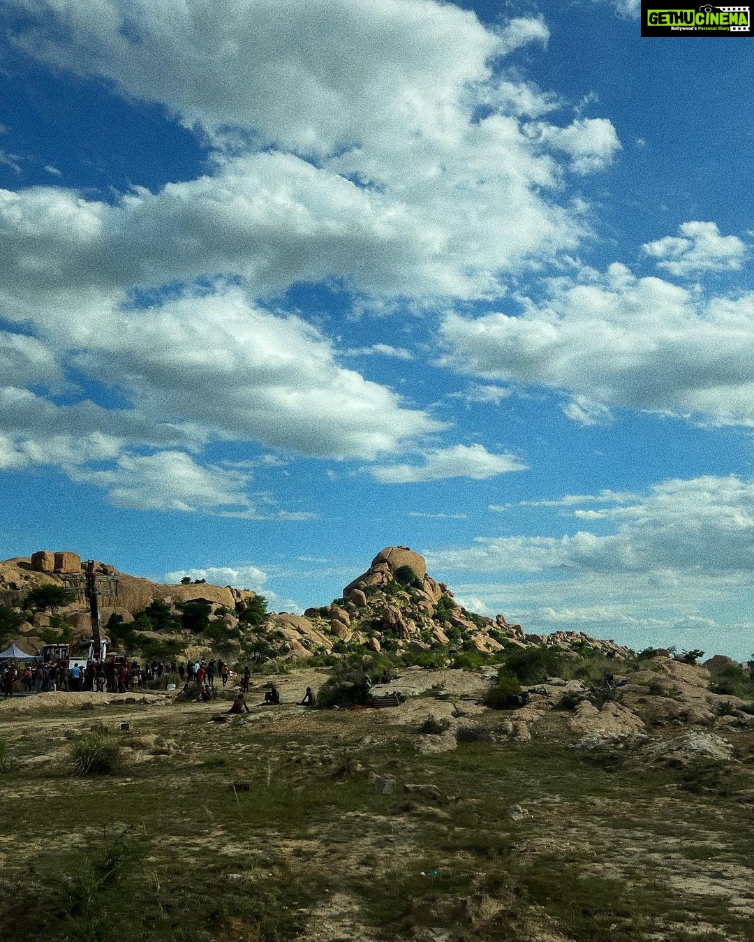 Malavika Mohanan Instagram - Madurai and its sky : A love affair 💕 (No.4 is a time-lapse taken post our shoot one evening when the sky was romancing a gorgeous incessant thunderstorm against the backdrop of the most magnificent rocks♥️) #ThangalaanDays