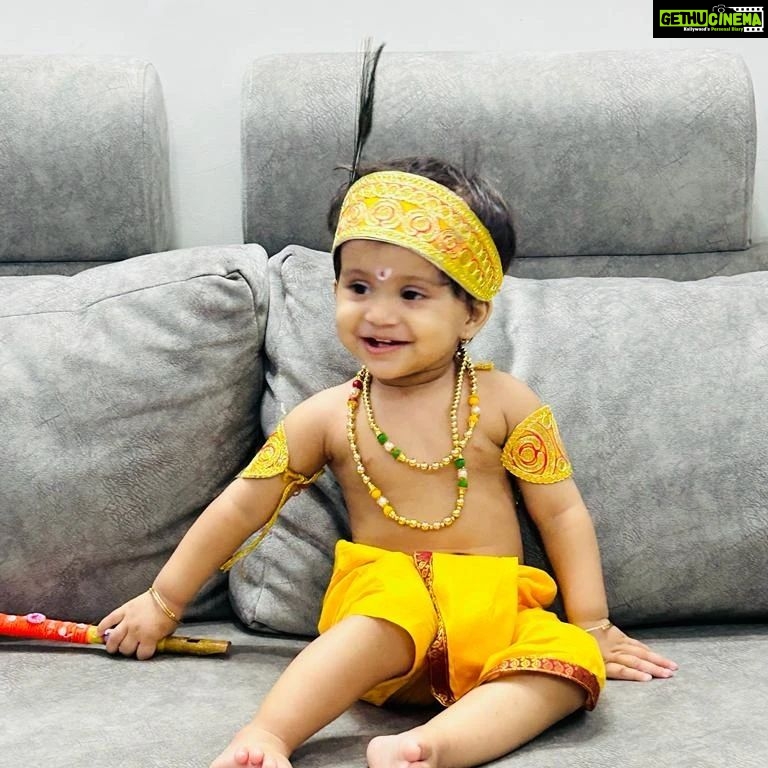 Manali Rathod Instagram - My cute little kanha❤️❤️#krishnajanmashtami